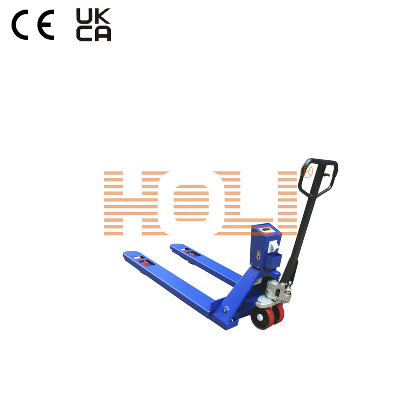 HPS-AP Hydraulic Pallet Scale with Printer for wooden pallet, warehouse logistic, easy pull and stearing