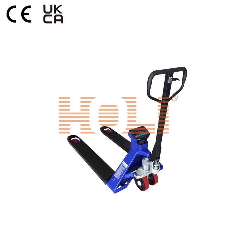 HPS-B Hydraulic Pallet Scale for wooden pallet, warehouse logistic, easy pull and stearing, with HL318L series indicator