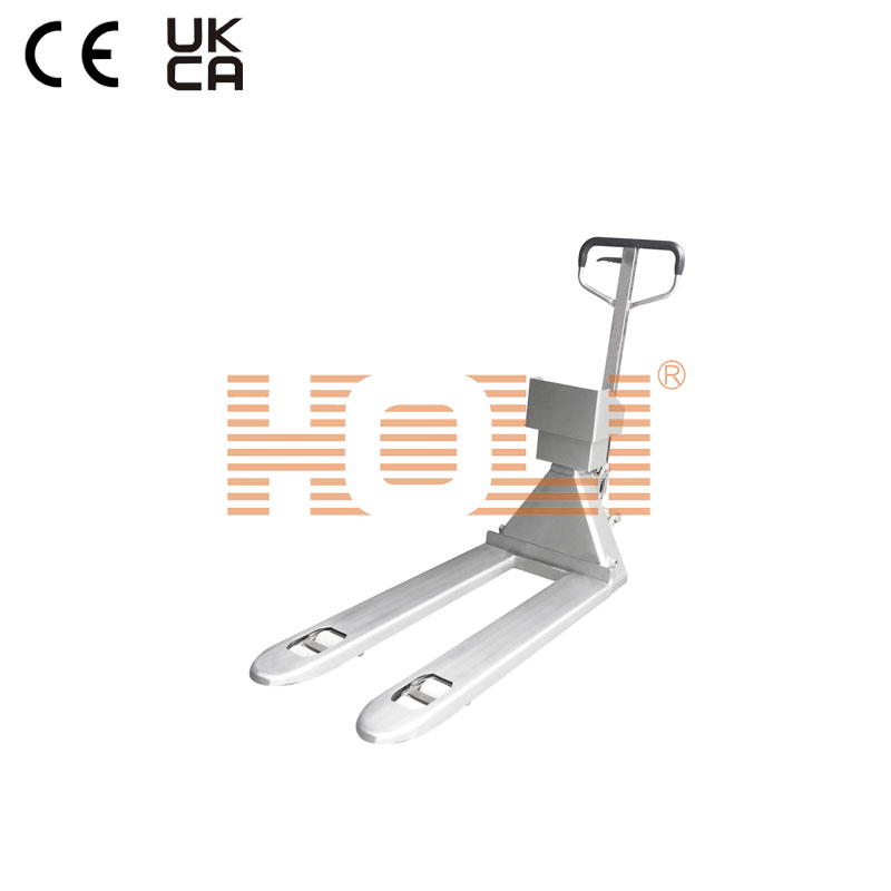 HPS-CSS Pallet Truck Scale is a versatile and efficient weighing solution designed for use in various industrial environments, particularly where washdown capability is required. Weighing Indicator bracket is opened for all compatible IP67 SS indicator.
